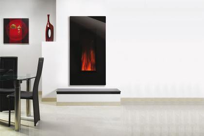 Duży szklany kominek elektryczny PIONOWY Studio Glass 22 - SUPER PROMOCJA