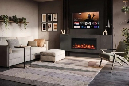 Stovax - kominek elektryczny do zabudowy Atmos 105R -kaseta do zabudowy 105 cm  - PROMOCJA - Nowość 2025